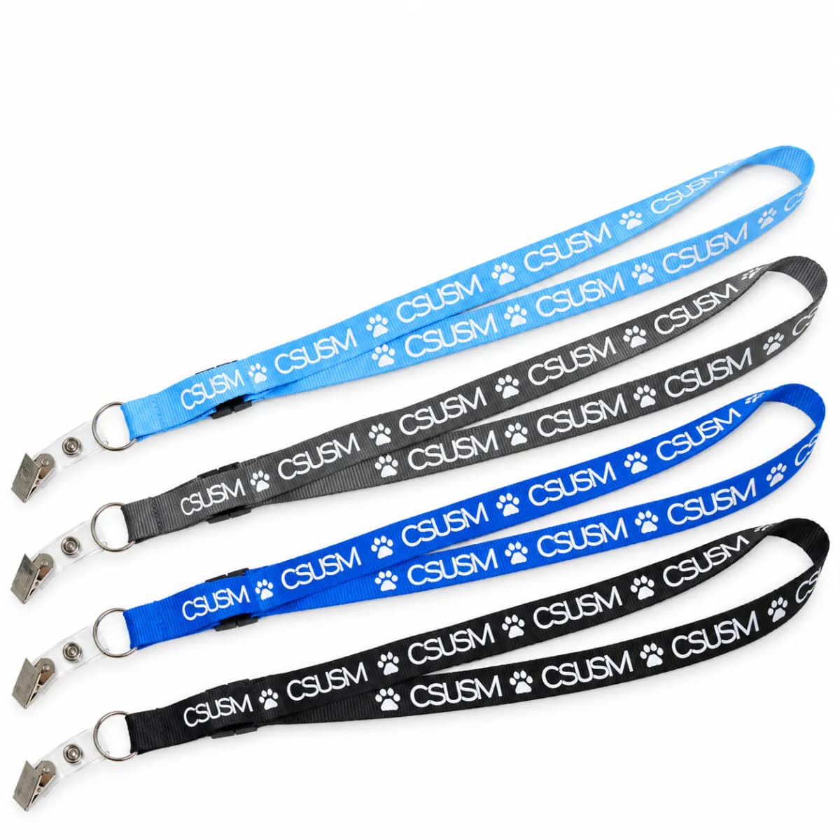3/4" Lanyard W/ Buckle Release & PVC Strap & Black Clip